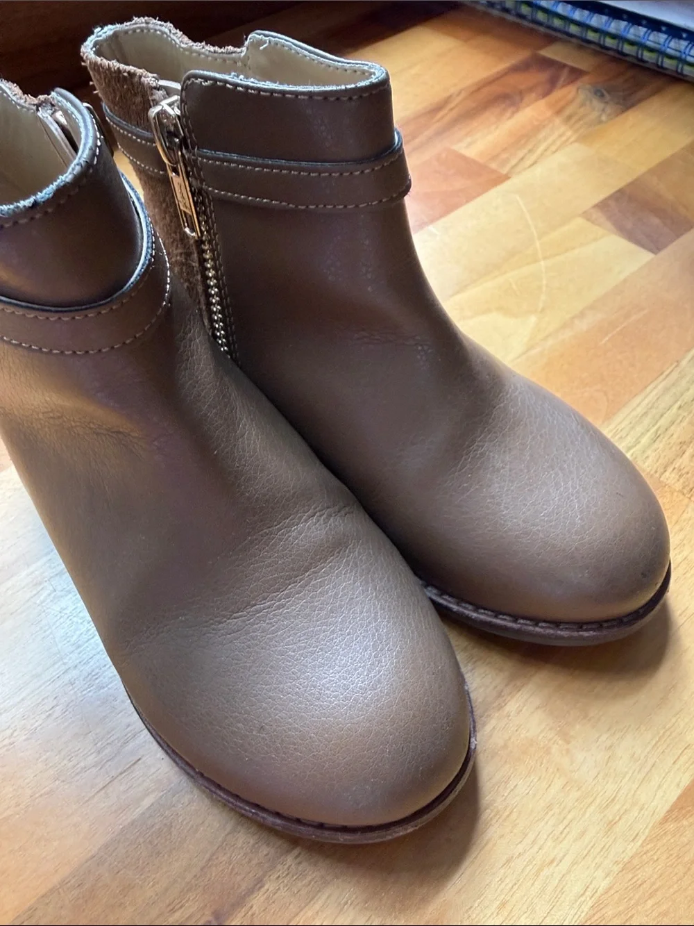 Janie and Jack Kids Brown Leather Ankle Boots